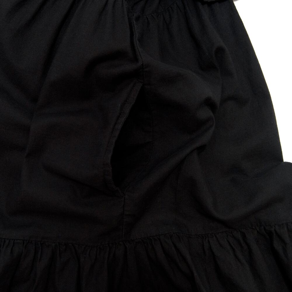 a.n.a Square-Neck Tiered Black Midi Dress With Pockets Size XL - Picture 8 of 14